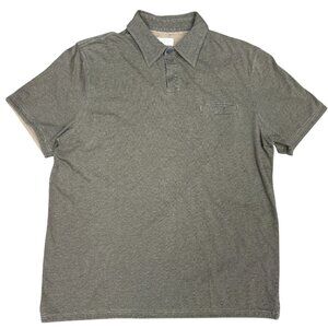 Men's BANANA‎ REPUBLIC Fitten Pima Polo Shirt Heather Brown- Size XL